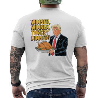 Lustiger Trump-Gewinner Truthahn Dinner Thanksgiving T-Shirt mit Rückendruck - Geschenkecke