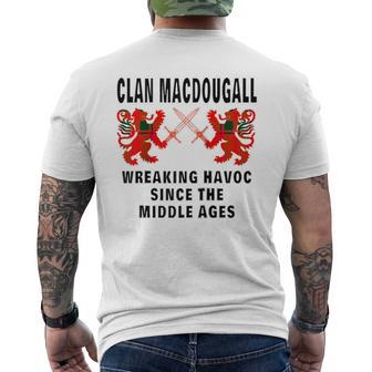 Macdougall Scottish Tartan Scotland Family Clan Name Men's T-shirt Back Print - Monsterry
