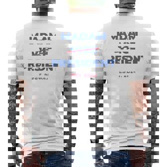 Madam Vice President 2024 Madam President Men's T-shirt Back Print | Seseable UK