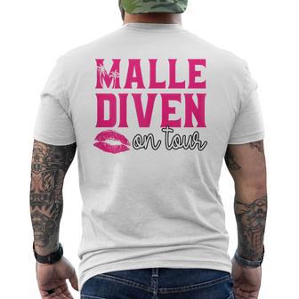 Malle Diven On Tour Slogan T-Shirt mit Rückendruck - Geschenkecke