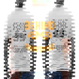 The Man Behind The Pumpkins Twins Halloween Pregnancy Men's T-shirt Back Print - Thegiftio UK