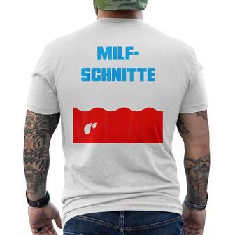 Milfschnitte I Love Milfs Sauf Malle Blue T-Shirt mit Rückendruck - Geschenkecke