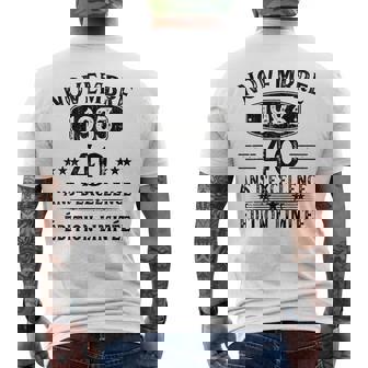 Millésime 1983 Novembre 1983 40 Ans Anniversaire Homme T-shirt imprimé au dos - Cadeauxyz