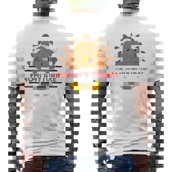 Mommy's Turkey Thanksgiving Turkeys Holiday Family Kid Men's T-shirt Back Print - Monsterry