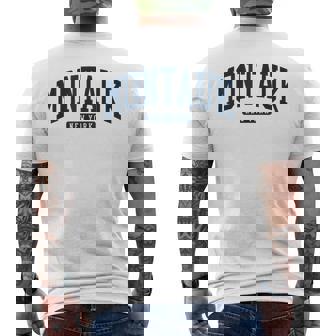 Montauk New York Ny College University Style Navy Men's T-shirt Back Print - Monsterry