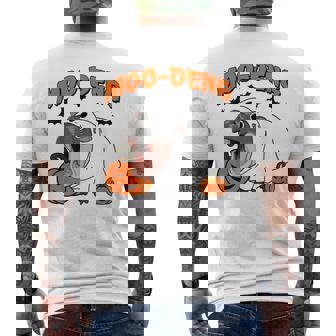 Moo Deng Halloween Boo Ghost Costume Moo-Deng Lover Men's Back Print T-Shirt - Monsterry