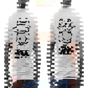 Moo Lindas Camisas Deaca Para Niños Cara Deaca De Dibujos Animados Camiseta Hombre Estampado Espalda - Regaloses