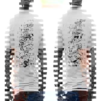 Moteur De Dessin Ingénieur Travaille Blocs Et Moteur Deoiture Mécanique T-shirt imprimé au dos - Cadeauxyz