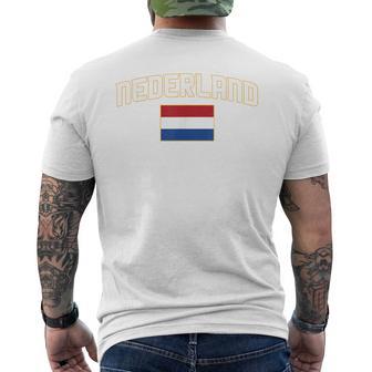 Netherlands Nederland Nederlandselag Netherlands Flag Orange Orange T-Shirt mit Rückendruck - Geschenkecke