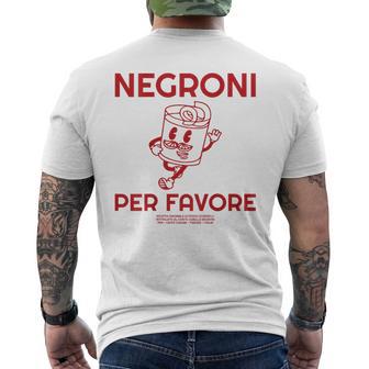 Ni Per Favore Cocktail Back Print Italiano Original T-Shirt mit Rückendruck - Geschenkecke