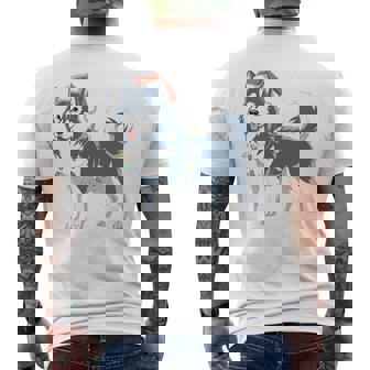 Noël Husky Manche Longue T-shirt imprimé au dos - Cadeauxyz