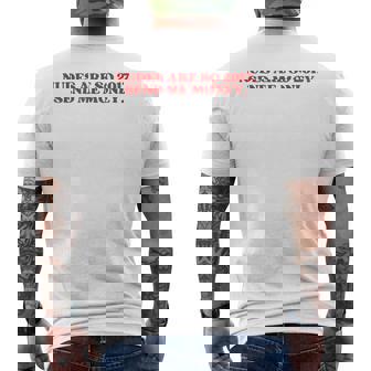 Nudes Are So 2017 Send Me Money Y2k Aesthetic T-shirt da uomo con stampa posteriore - Novitaregali