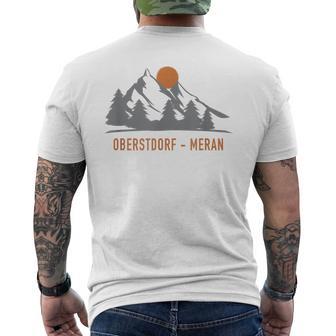 Oberstdorf Meran Fernwanderweg E5 Alpenüberquerung T-Shirt mit Rückendruck - Geschenkecke