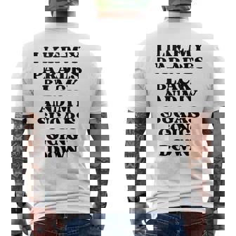 I Like My Parades Black & My Sugars Going Down Emo Men's T-shirt Back Print - Thegiftio UK