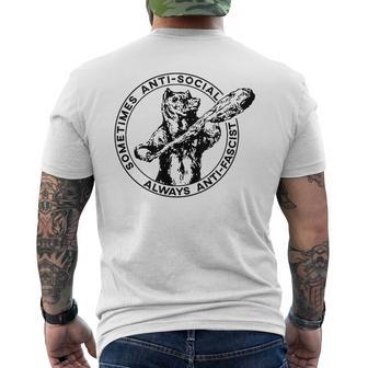 Parfois Antifasciste Toujours Antifasciste T-shirt imprimé au dos - Cadeauxyz
