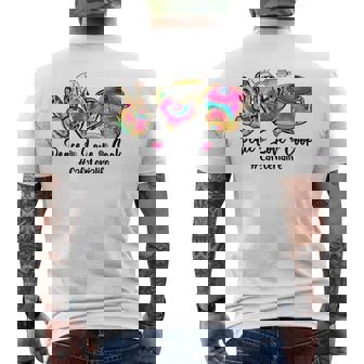 Peace Love Cooking Cafeteria Life Tie Dye Cafeteria Worker Men's T-shirt Back Print | Seseable CA