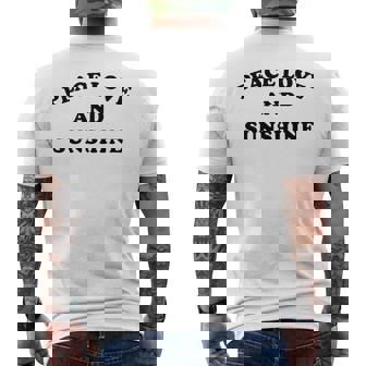 Peace Love And Sunshine Simple Message Hope Faith Kindness Men's T-shirt Back Print - Monsterry