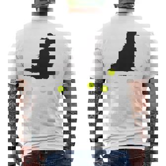 Pomeranian Puppy Dog Plays With Tennis Balls Owner Men's Back Print T-Shirt - Monsterry