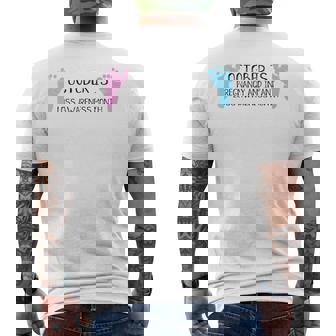Pregnancy Infant Loss Awareness Miscarriage October Men's T-shirt Back Print - Monsterry