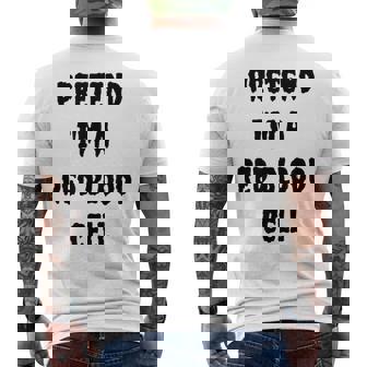 Pretend I'm A Red Blood Cell Lazy Halloween Costume Men's T-shirt Back Print - Monsterry