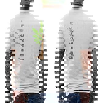 Pretend I'm A Tree Lazy Halloween Costume Men's T-shirt Back Print - Monsterry