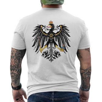 Preußen Wappen Patriot Deutschland Blue T-Shirt mit Rückendruck - Geschenkecke