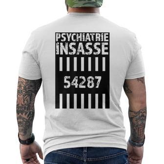 Psychiatrie Insasse 54287 Kostüm Knast Gefängnis T-Shirt mit Rückendruck - Geschenkecke