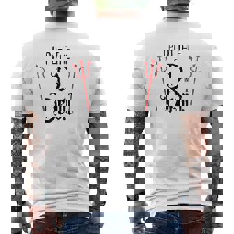 I Put D In Devil Halloween Matching Couple Boyfriend Men's T-shirt Back Print - Monsterry
