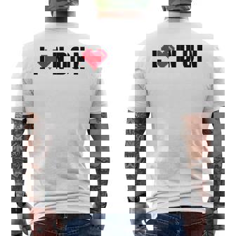 Red Heart In London Men's T-shirt Back Print - Thegiftio UK