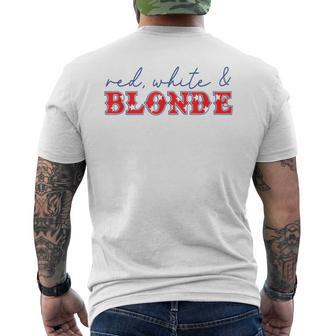 Red White And Blonde Men's T-shirt Back Print - Monsterry DE