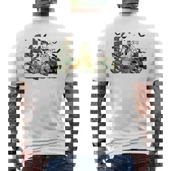 Retro Camo Boo Ghost Coquette Camouflage Ghost Halloween Men's T-shirt Back Print - Monsterry