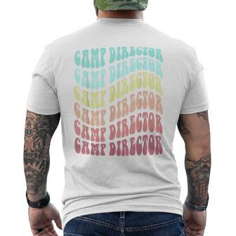Retro Camp Director Family Campground Summer Grilling Boss Men's T-shirt Back Print - Monsterry AU