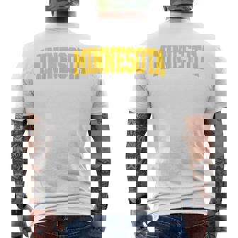 Retro Minnesota Vintage Minnesota Maroon Gold Throwback Men's T-shirt Back Print - Seseable