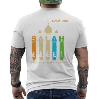 Salah Prayer Islamic Muslim Men's T-shirt Back Print - Monsterry