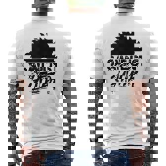 Sawdust Is Man Glitter Tree And Chainsaw For Lumberjack Tank Top Men's Back Print T-Shirt - Monsterry