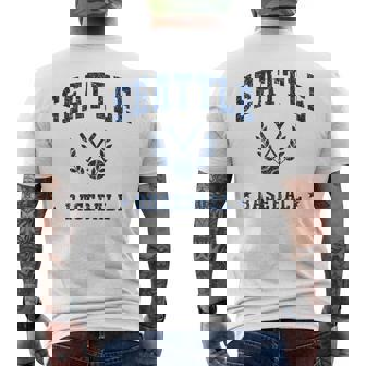 Seattle Baseball Vintage Gameday Retro Baseball Lover Men's T-shirt Back Print | Seseable UK