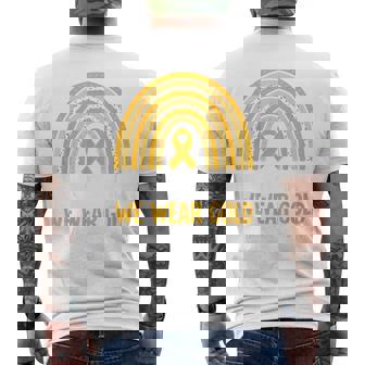 In September We Wear Gold Childhood Cancer Awareness Men's T-shirt Back Print - Thegiftio UK