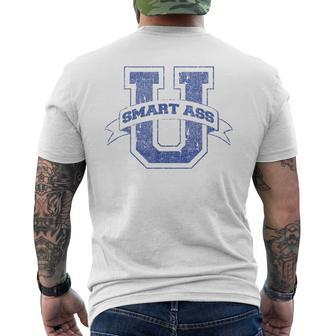 Smart Ass U College Men's T-shirt Back Print - Monsterry AU