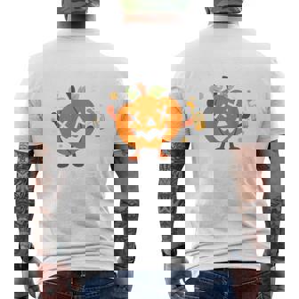 Lets Get Smashed Halloween Pumpkin Drinking Men's T-shirt Back Print - Thegiftio UK