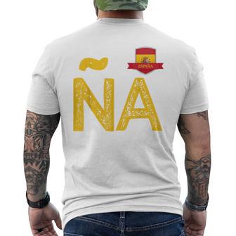 Spain España People Flag Letter N And A Spain España Red T-Shirt mit Rückendruck - Geschenkecke