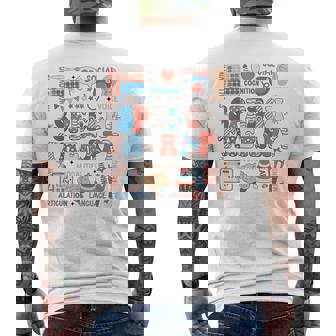 Speech Therapy Slp 4Th July Speech Language Pathologist Men's T-shirt Back Print | Mazezy