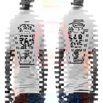 Steak Sauce Diy Halloween Costume Matching Group Condiment Men's T-shirt Back Print - Thegiftio UK