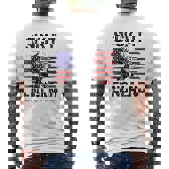 Suck It England George Washington Usa Flag 4Th Of July Men's T-shirt Back Print - Thegiftio