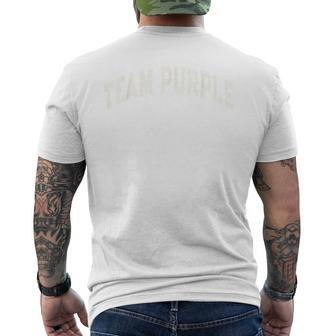 Summer Camp Color Team Purple Winners Wear Event War Game Men's T-shirt Back Print - Monsterry AU