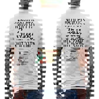 Thanksgiving Family Matching Nobody Puts Gravy In The Corner Men's T-shirt Back Print - Thegiftio UK