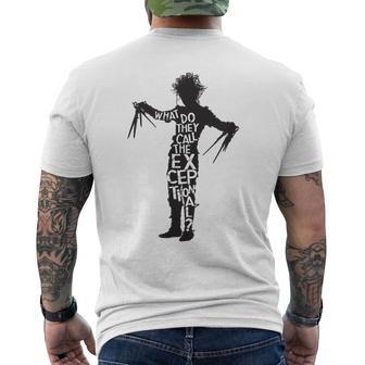 Tim Burton's Edward Scissorhands Movie Quote T-Shirt mit Rückendruck - Geschenkecke