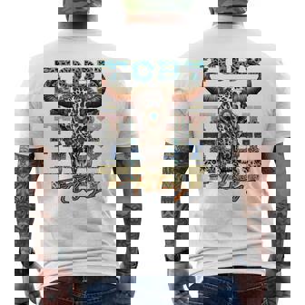 Toby Distressed Name Pride Toby Bull-Skull And Leopard 80S Men's T-shirt Back Print | Seseable UK