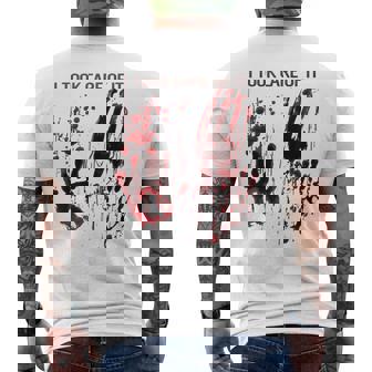I Took Care Of It Bloody Blood Stained Horror Graphic Men's T-shirt Back Print - Thegiftio UK