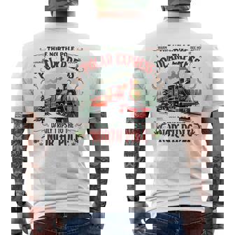 Daily Trips To The North Pole The North Pole Polar Express Men's T-shirt Back Print - Monsterry