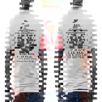Trump I'll Be Home For Christmas Whitehouse 2024 Men's T-shirt Back Print - Monsterry